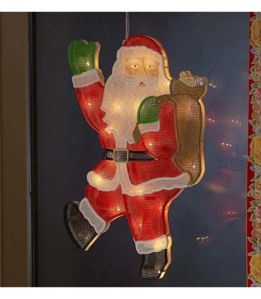 Père Noël Lumineux Qui Salue