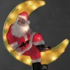 Père Noël Lumineux Sur La Lune