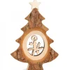 Sapin De Noël En Bois Avec Père Noël Et Luge Cisele, 12 Cm
