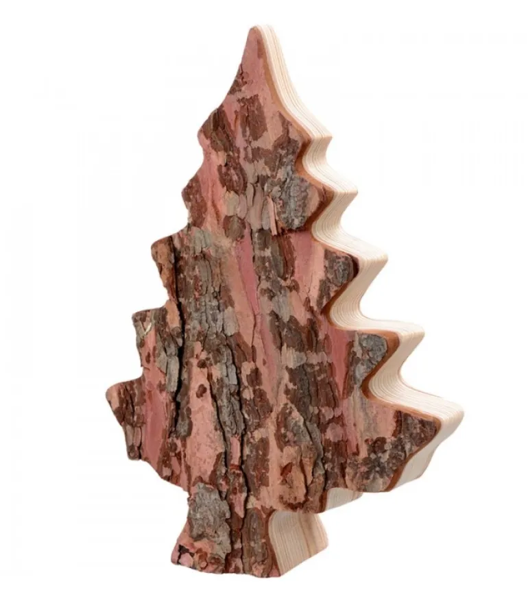 Sapin En Bois Déco En Ecorce 20 Cm
