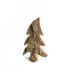 Sapin En Bois, Forme Penchee, 15 Cm