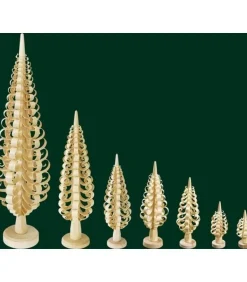 Sapin Noël Bois Sculpte, 12 Cm