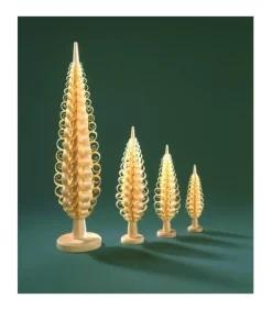 Sapin Noël Bois Sculpte, 12 Cm