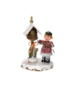 Village De Noël Miniature, Fillette Et Clochette