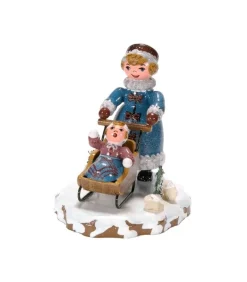 Village De Noël Miniature, Maman Et Poussette