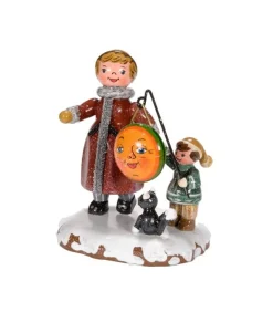 Village De Noël Miniature, Maman Et Fillette