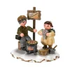 Village De Noël Miniature, Vendeur De Marrons