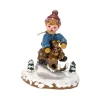 Village De Noël Miniature, Garcon Sur La Luge