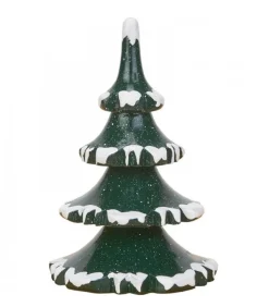 Village De Noël Miniature, 2 Sapins 8 Cm