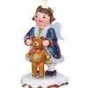 Village De Noël Miniature, Figurine Ange Et Ourson