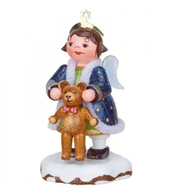 Village De Noël Miniature, Figurine Ange Et Ourson