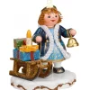 Village De Noël Miniature, Figurine Ange Luge Et Cadeaux