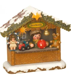 Village Noël Miniature, Chalet Marche De Noël Vendeur De Jouets